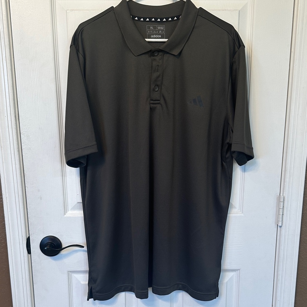 Adidas Men's Dark Gray Polo Shirt